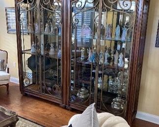 Henredon Twin China Display Cabinets