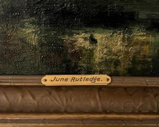 June Rutledge, listed artist, original oil
