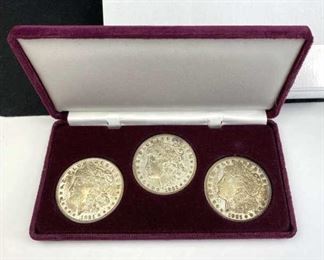 95 Reserve 1921-P,D,S Morgan Silver Dollar Coin Set
