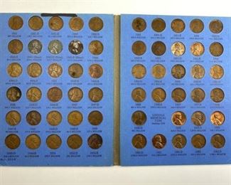 Lincoln Head Cents Folder, Nearly Complete 1941-