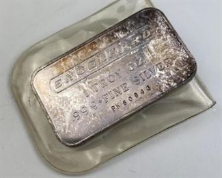 1oz Silver Engelhard Vintage .999 Bar