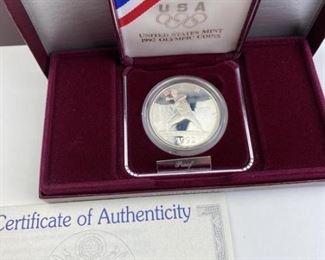 1992 U.S. Mint Olympic Proof Silver Dollar O.G.P.
