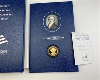 Martin Van Buren Historical Sig. Set w/ Proof Dollar