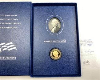 George Washington Historical Sig. Set w/ Proof Dollar