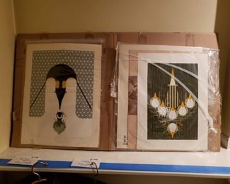 Vintage mcm Charles Harper prints