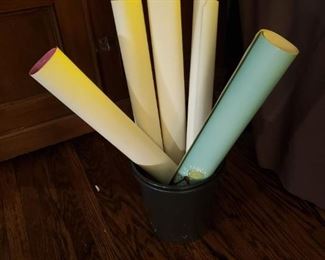 Vintage United Airline Hawaii posters, hula girl and outrigger, great condition, some residual tape on the corners but free of rips or tears...