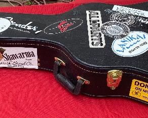 Acoustic Guitar Case Only with Cool Stickers