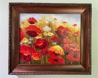 5_____ $48 
Painting decorative Poppies  • 26 x 30