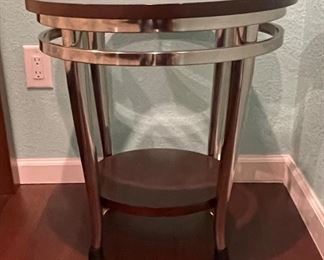 9_____ $190 
Set of two round tables  • 24Dx 24T