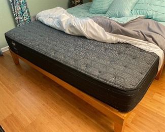 13_____ $495 
King size platform wood bed sealy postupedic  • 37T headboard