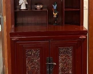 31_____ $595 
Antique rouge cabinet  • 73Tx 34W x 18D