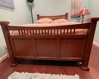 34_____ $350 
Full size Mission sttyle bed  • 50T with mattress 