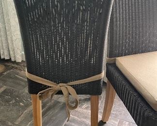 48_____ $70 
Pair of chairs wicker  • 36T x 20 x 17