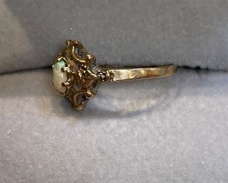 10_____ $75 
10kt opal ring 0.05oz size 4.5