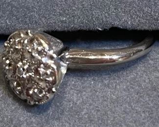 22_____ $95 
10kt white gold wedding ring 0.11oz size 5