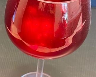 22______$50 Set of 12 red wine glasses 