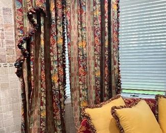 Curtains are for sale….Comes With matching tie backs… 