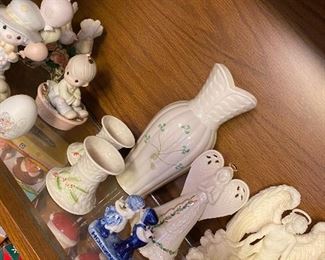 Precious moments and Belleek Irish porcelain