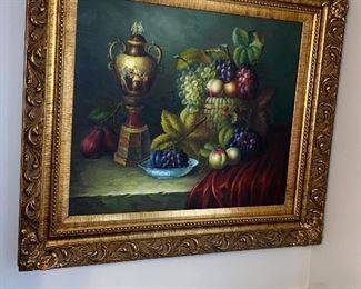 Wood framed prints and oil paintings