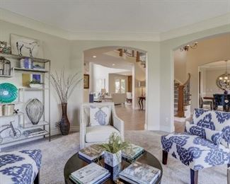 Large assortment of chairs, furnishings and decor items