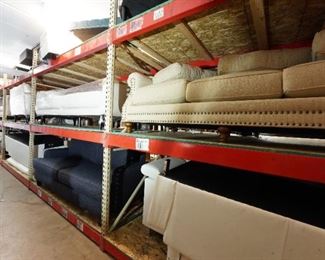 Sofas, loveseats, chaise lounges, benches, ottomans, console tables, side tables, desks