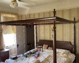 Antique canopy bed