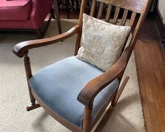 Antique oak rocker