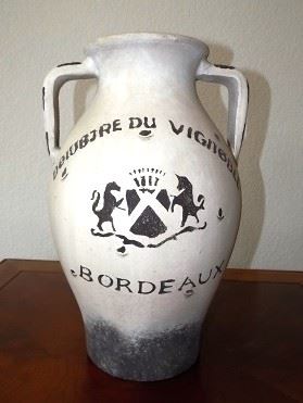15" Bordeaux Decorative Pottery Jug - Nice looking, substantial weight, Bordeaux jug.  No noted chips or cracks.  15" tall.  $45