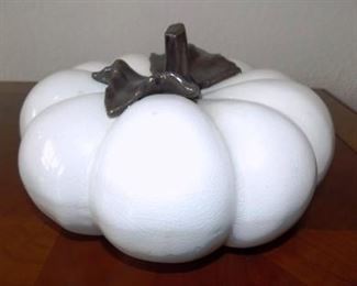 Ceramic Gourd Decor - Cute black and white ceramic gourd.  Measures 9" x 6".  $20