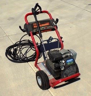 Generac Model G24H2400 PSI Pressure Washer w/Honda Engine - Tested and working great.  Tires are flat. Honda 5.0 engine.  Includes a full bottle of ISO 68 Premium Grade High Pressure pump oil.  Includes all hoses and spray wand. - $200