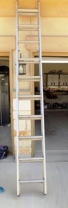 Keller 20ft Aluminum Extension Ladder - 10ft unextended.  Used but structurally sound.  $100