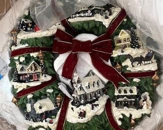 Thomas Kinkade Christmas wreath....