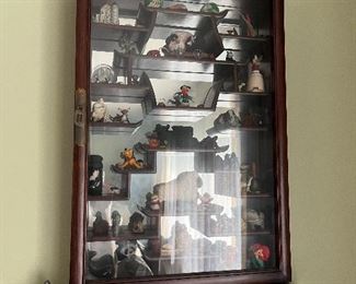 Small wall mounted curio cabinet