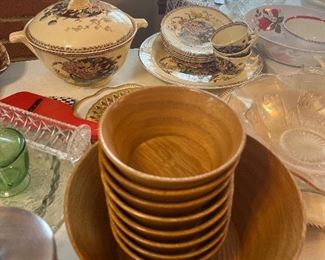 Handmade salad set made in 1995