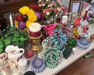 Handmade baskets and candles 