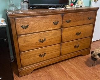 75 year old dresser to match bed. TV not included 