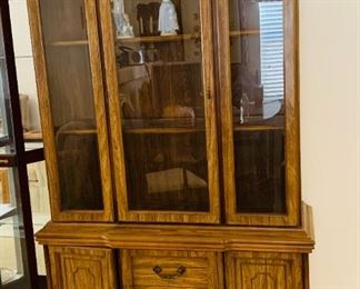 Vintage Oak China Cabinet