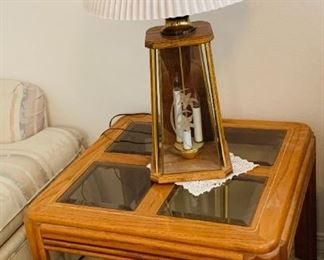 Coordinating Wood/Glass End table