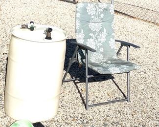 Rain Barrel / Lawn Chair