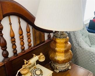 Vintage Lamp & Princess Telephone