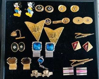 Mickey Mouse / Free Mason / Misc. Cuff links / Tie Clips