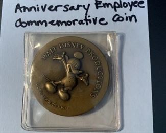 1973 Walt Disney Productions 50th Anniversary Employee Commemorative Coin