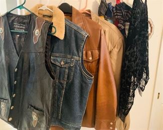 Leather Jackets, Leather Vest, Vintage Denim