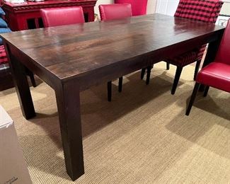 Pier 1 tobacco brown dining table 76" x 36" x 30" high 