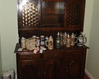 Vintage Hutch and Steins