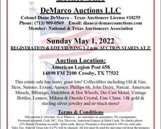 Ad for Live Auction 5-1-22