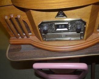 CROSSLEY REPRO RADIO, CD, CASSETTE, AND RECORD PLAYER