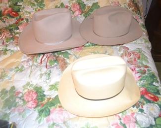 LOTS OF MENS HATS - STETSON, RESISTOL, AND MORE