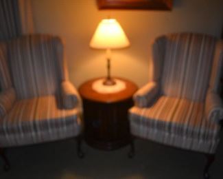 PAIR OF WINGBACK CHAIRS