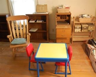 book shelves, playroom